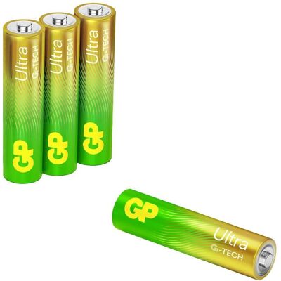 GP Batterien U4 AAA - Ultra Alkali-Batterie - 4 Stk GP Batterien U4 AAA - Ultra Alkali-Batterie - 4 Stk