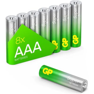 GP Batteries Micro AAA Alcalines 1.5V Pack de 8 - Piles - Publicité GP Batteries Micro AAA Alcalines 1.5V Pack de 8 - Piles - Publicité
