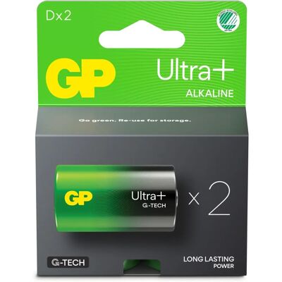GP Batteries GP Ultra Plus D alkalische Batterie - 2er Pack GP Batteries GP Ultra Plus D alkalische Batterie - 2er Pack