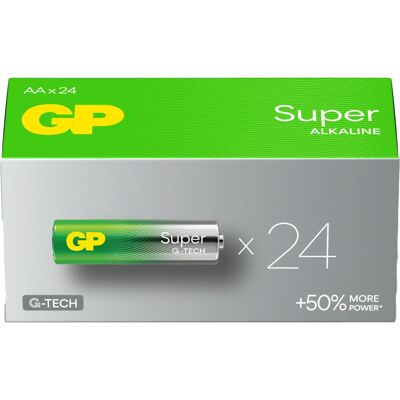 GP Batteries GP Super G-Tech AA Alkaline Batteries - Household Battery GP Batteries GP Super G-Tech AA Alkaline Batteries - Household Battery