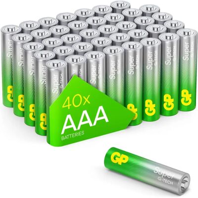 GP GP Super G-Tech AAA Batterien - 40 Stück - Batterien GP GP Super G-Tech AAA Batterien - 40 Stück - Batterien