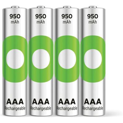 GP Batteries ReCyko Micro AAA laddbara batterier - 950 mAh GP Batteries ReCyko Micro AAA laddbara batterier - 950 mAh