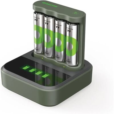 GP Batteries B441 USB 4AA Oplader - Batterijpakket & Dockingstation GP Batteries B441 USB 4AA Oplader - Batterijpakket & Dockingstation
