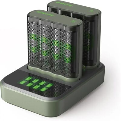 GP Batteries GP M452 USB Charger - 8 Batteries & Dock GP Batteries GP M452 USB Charger - 8 Batteries & Dock