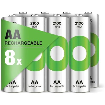 GP Batteries ReCyko AA 8x 2100 mAh - Batterilader GP Batteries ReCyko AA 8x 2100 mAh - Batterilader