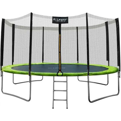 LIFEFIT 14' / 424cm Trampolína s Bezpečnostní Síťí & Žebříkem - Venkovní LIFEFIT 14' / 424cm Trampolína s Bezpečnostní Síťí & Žebříkem - Venkovní