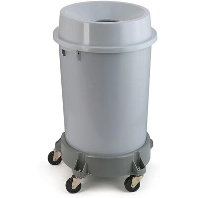 Contenedor de residuos plástico Kaiserkraft - 90L, 760x520mm, Gris Contenedor de residuos plástico Kaiserkraft - 90L, 760x520mm, Gris