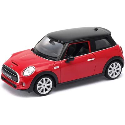 Welly Mini Cooper Hatch 2014 Rouge/Noir - Voiture Miniature - Publicité Welly Mini Cooper Hatch 2014 Rouge/Noir - Voiture Miniature - Publicité