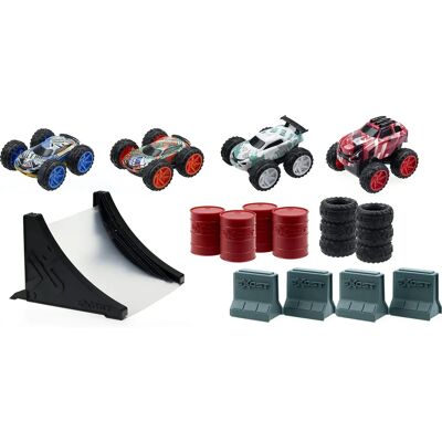 Piste de Course Exost avec Rampes - Friction - 4 Voitures - À partir de 5 ans - Publicité Piste de Course Exost avec Rampes - Friction - 4 Voitures - À partir de 5 ans - Publicité