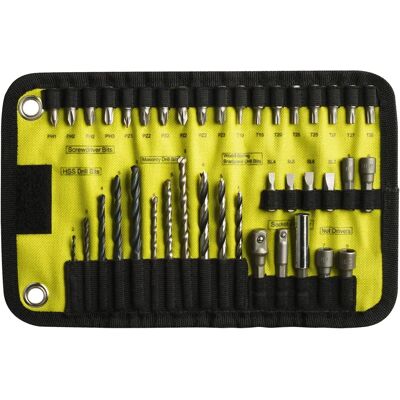 Kit de Ferramentas Ryobi RAK40RM - Acessórios para metal, madeira, concreto Kit de Ferramentas Ryobi RAK40RM - Acessórios para metal, madeira, concreto