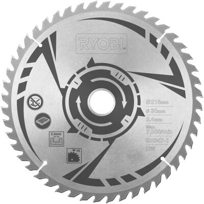 Ryobi kompakt cirkelsågblad - 48 tänder, 216mm - Skärtillbehör Ryobi kompakt cirkelsågblad - 48 tänder, 216mm - Skärtillbehör