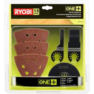 Kit multiusos para madera Ryobi RAK15MT 15 piezas Kit multiusos para madera Ryobi RAK15MT 15 piezas