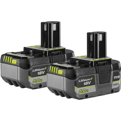 Ryobi Pack de 2 Batteries 18V OnePlus 5.0Ah - Publicité Ryobi Pack de 2 Batteries 18V OnePlus 5.0Ah - Publicité
