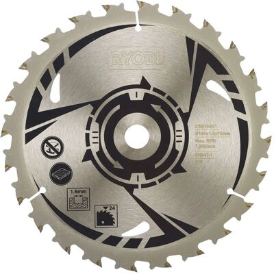 Ryobi Silber 184mm Kreissägeblatt - Modell CSB184A1 Ryobi Silber 184mm Kreissägeblatt - Modell CSB184A1