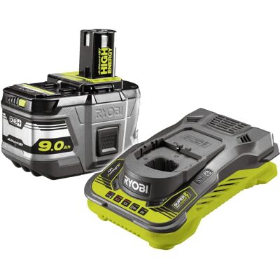 Kit Batterie et Chargeur Ryobi - 9Ah 18V Lithium Haute Énergie - Publicité Kit Batterie et Chargeur Ryobi - 9Ah 18V Lithium Haute Énergie - Publicité