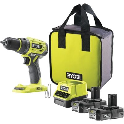 Ryobi R18D Bürstenlos 18V kabelloser Bohrschrauber - 2 Akkus - Schnellladegerät Ryobi R18D Bürstenlos 18V kabelloser Bohrschrauber - 2 Akkus - Schnellladegerät