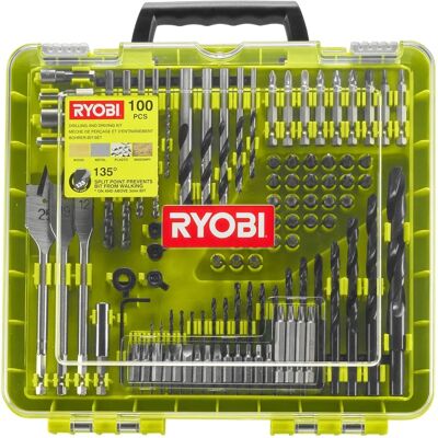 Ryobi RAKDD100 Borr- och Skruvset - 100 Delar Ryobi RAKDD100 Borr- och Skruvset - 100 Delar