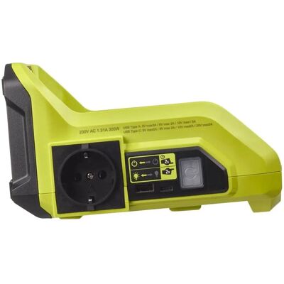 Ryobi Max Power 36V Omvandlare - 300W-500W, 3 Portar, LED-lampa Ryobi Max Power 36V Omvandlare - 300W-500W, 3 Portar, LED-lampa