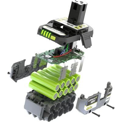 RYOBI RB1850X Akku - 18V 5Ah Lithium+ Korkea Energia RYOBI RB1850X Akku - 18V 5Ah Lithium+ Korkea Energia