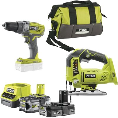 Ryobi - R18PDJS-252 - 18V ONE+ - Combo drill/driver/jigsaw Ryobi - R18PDJS-252 - 18V ONE+ - Combo drill/driver/jigsaw