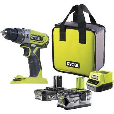 Ryobi R18PD2-242S Akku-Bohrmaschine - 2 Batterien, 24 Einstellungen Ryobi R18PD2-242S Akku-Bohrmaschine - 2 Batterien, 24 Einstellungen
