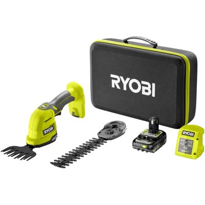 Ryobi Puutarhasakset - 2 in 1 Nurmikko ja pensaat, 18V Ryobi Puutarhasakset - 2 in 1 Nurmikko ja pensaat, 18V