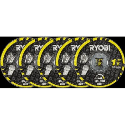 Conjunto de 5 discos de corte Ryobi - 38mm - para multiherramientas Conjunto de 5 discos de corte Ryobi - 38mm - para multiherramientas
