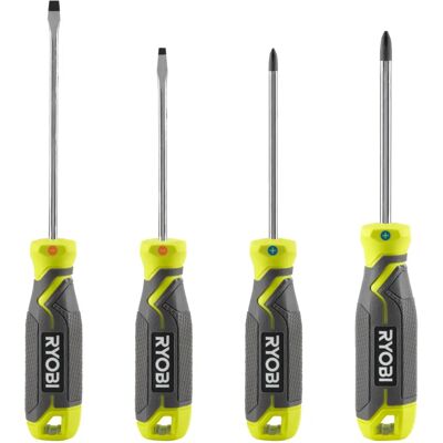 Juego de Destornilladores RYOBI RHSDS4PC - Ergonómico, Magnético, 4 piezas Juego de Destornilladores RYOBI RHSDS4PC - Ergonómico, Magnético, 4 piezas