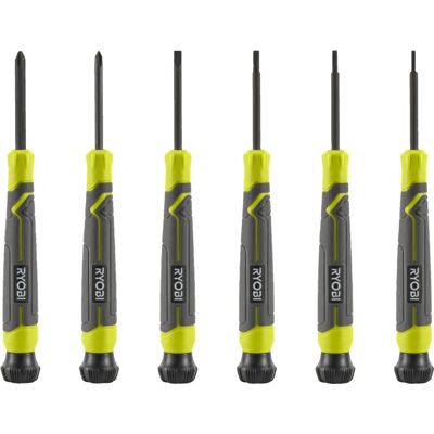 Ryobi Präzisionsschraubendreher-Set - 6-teilig - Schraubenzieher Set Ryobi Präzisionsschraubendreher-Set - 6-teilig - Schraubenzieher Set