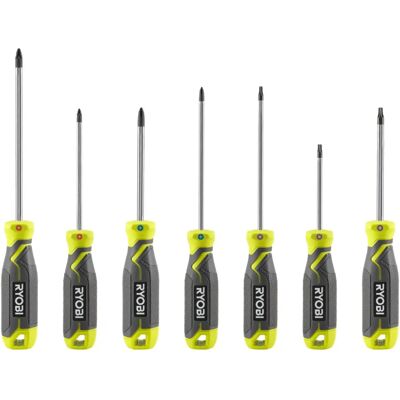 Juego de destornilladores magnéticos Ryobi RHSDS 7 piezas Juego de destornilladores magnéticos Ryobi RHSDS 7 piezas
