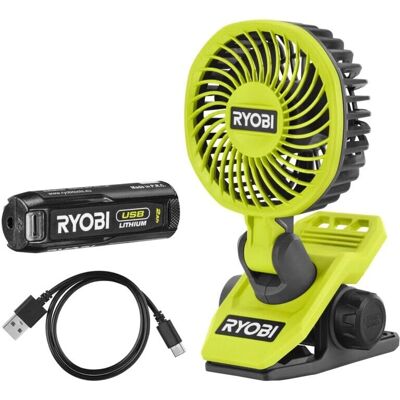 Ryobi Akku-Clip-Ventilator - 4 V Lithium - 2,0 Ah - RCF4-120G Ryobi Akku-Clip-Ventilator - 4 V Lithium - 2,0 Ah - RCF4-120G