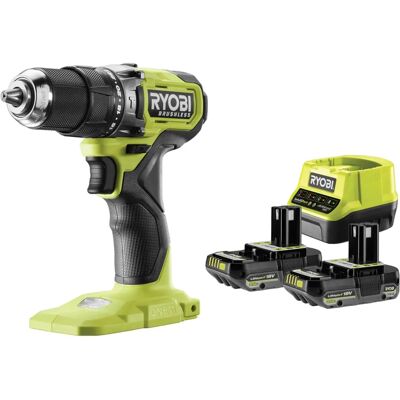 Ryobi Akku-Schlagbohrschrauber & Bohrmaschine - 54Nm, Brushless, 18V Ryobi Akku-Schlagbohrschrauber & Bohrmaschine - 54Nm, Brushless, 18V