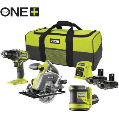 Ryobi - Cordless Drill Circular Saw Sander - Kit Ryobi - Cordless Drill Circular Saw Sander - Kit