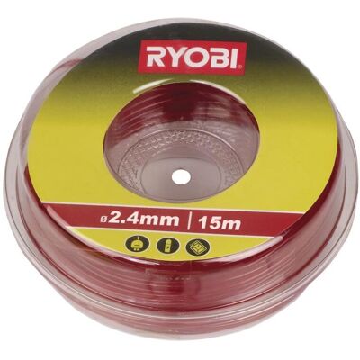 RYOBI RAC104 - 15 m Rote Nylon Faden - Universelle Rasentrimmerlinie RYOBI RAC104 - 15 m Rote Nylon Faden - Universelle Rasentrimmerlinie