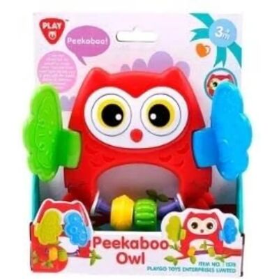 Playgo Baby Peekaboo Uil Rassel - Pädagogisches Spielzeug für Babys Playgo Baby Peekaboo Uil Rassel - Pädagogisches Spielzeug für Babys