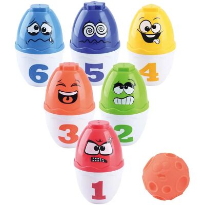 Unknown - Bowling Set - Mehrfarbig - 6 Kegel - 1 Ball Unknown - Bowling Set - Mehrfarbig - 6 Kegel - 1 Ball