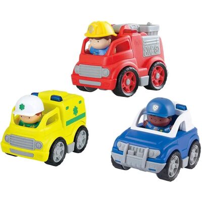 Play hulpdienst voertuigen met figuren speelset - 6dlg. Play hulpdienst voertuigen met figuren speelset - 6dlg.