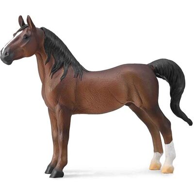 Modèle de cheval Saddlebred américain en châtaigne - 1:20 - Publicité Modèle de cheval Saddlebred américain en châtaigne - 1:20 - Publicité