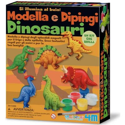 Marca Modello Kit di Dinosauri - Kit di Stampi e Vernici di Dinosauri Che Brillano al Buio Marca Modello Kit di Dinosauri - Kit di Stampi e Vernici di Dinosauri Che Brillano al Buio