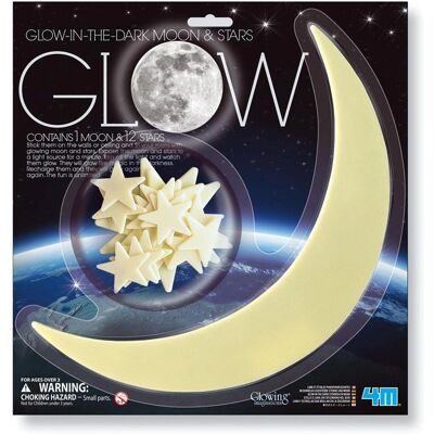 4M Mond und 12 Sterne phosphoreszentes Lernspiel - Kinderzimmer Dekoration 4M Mond und 12 Sterne phosphoreszentes Lernspiel - Kinderzimmer Dekoration