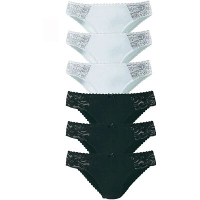 PETITE FLEUR 44/46 Elastische Baumwoll Spitze Damen Unterhosen PETITE FLEUR 44/46 Elastische Baumwoll Spitze Damen Unterhosen