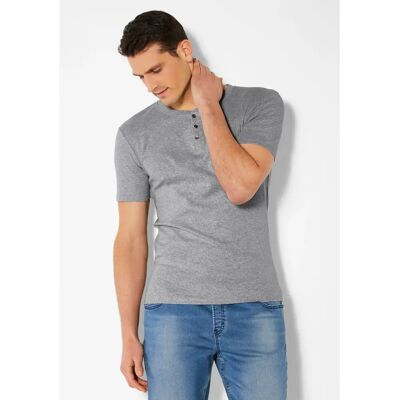 H.I.S Herren Grau Feinripp T-Shirt - T-Shirt H.I.S Herren Grau Feinripp T-Shirt - T-Shirt