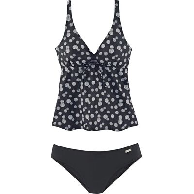 LASCANA Bügel-Tankini Gr. 42, Cup C, schwarz-weiß - Bikini-Set LASCANA Bügel-Tankini Gr. 42, Cup C, schwarz-weiß - Bikini-Set