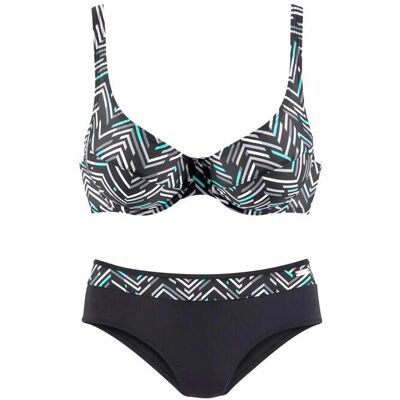 LASCANA Bügel-Bikini - Schwarz Druck - Bikini-Set LASCANA Bügel-Bikini - Schwarz Druck - Bikini-Set
