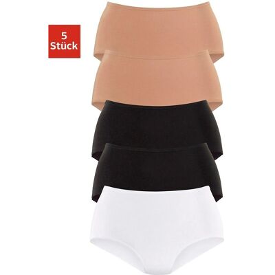 Petite Fleur Høj Talje Bomuld Underwear - Ensfarvet, 5 stk. Petite Fleur Høj Talje Bomuld Underwear - Ensfarvet, 5 stk.