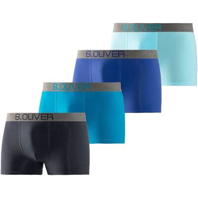 S.OLIVER Boxer - 4er Pack, Kontrast-Webbund, Baumwolle Elasthan Jersey S.OLIVER Boxer - 4er Pack, Kontrast-Webbund, Baumwolle Elasthan Jersey