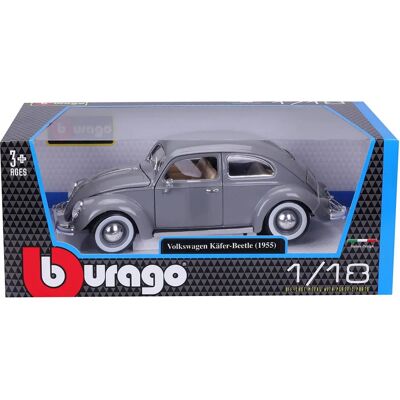 Burago Volkswagen Käfer 1955 Grau Maßstab 1:18 - Modellauto Burago Volkswagen Käfer 1955 Grau Maßstab 1:18 - Modellauto