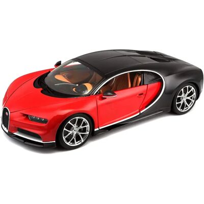 BBURAGO Bugatti Chiron - Auto - Rosso/Nero - 1:18 BBURAGO Bugatti Chiron - Auto - Rosso/Nero - 1:18