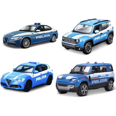Burago Polizeiauto - 1:43 Maßstab - Italienische Polizei Burago Polizeiauto - 1:43 Maßstab - Italienische Polizei