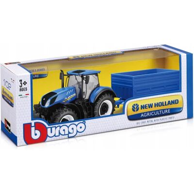 New Holland T7.315 - Traktor, Metall, 1:32, Anhänger & Ballen New Holland T7.315 - Traktor, Metall, 1:32, Anhänger & Ballen